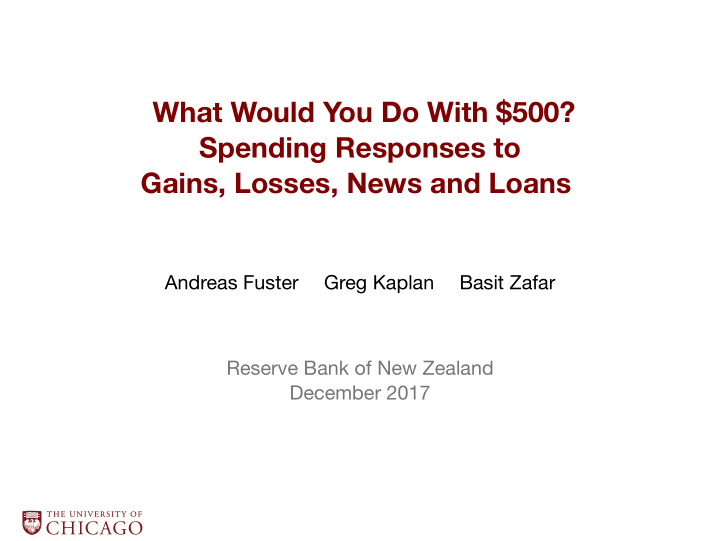 what would you do with 500 spending responses to gains