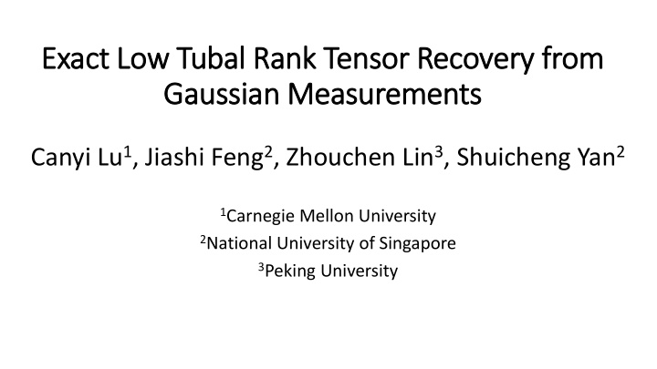 gaussian measurements