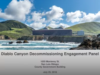 Decommissioning  Regulatory Process  Deanna Toy  June 27, 2018  Diablo Canyon Decommissioning