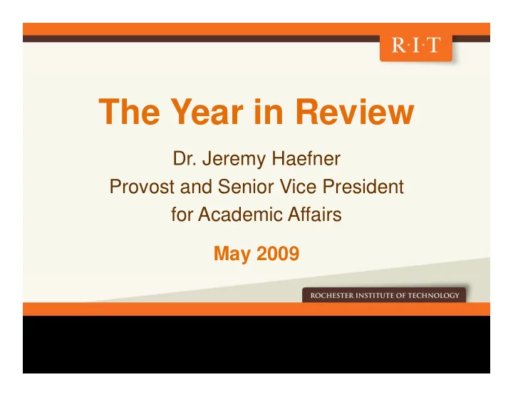 the year in review the year in review