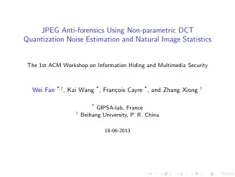 JPEG Anti-forensics Using Non-parametric DCT  Quantization Noise Estimation and Natural Image