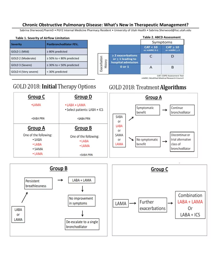 chronic obstructive pulmonary disease what s new in