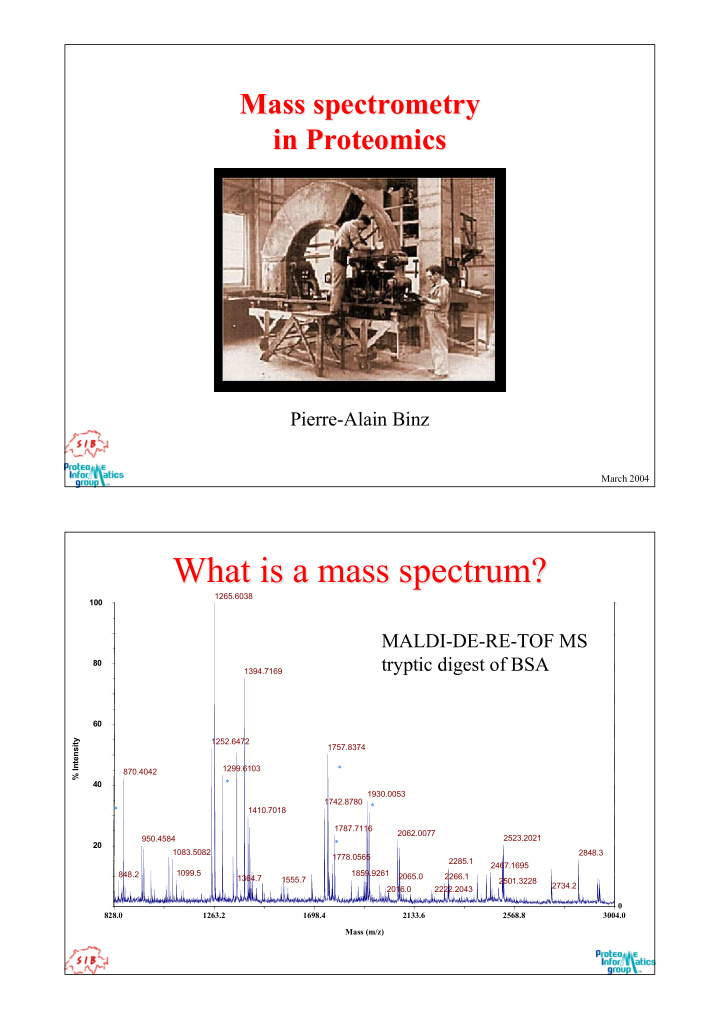 what is a mass spectrum what is a mass spectrum
