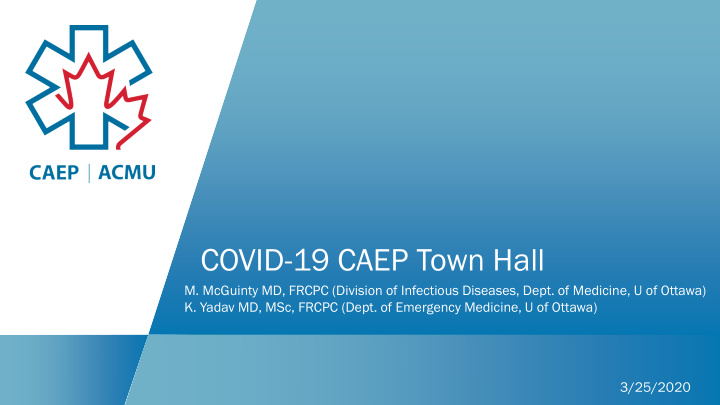 covid 19 caep town hall