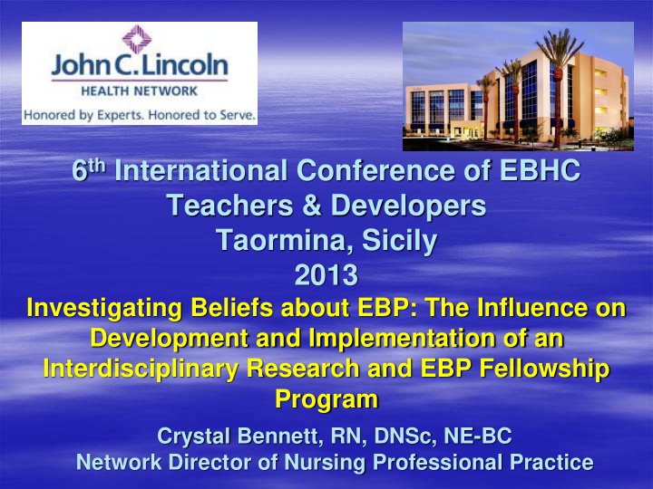 6 th international conference of ebhc teachers developers