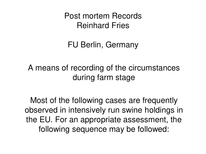fu berlin germany a means of recording of the
