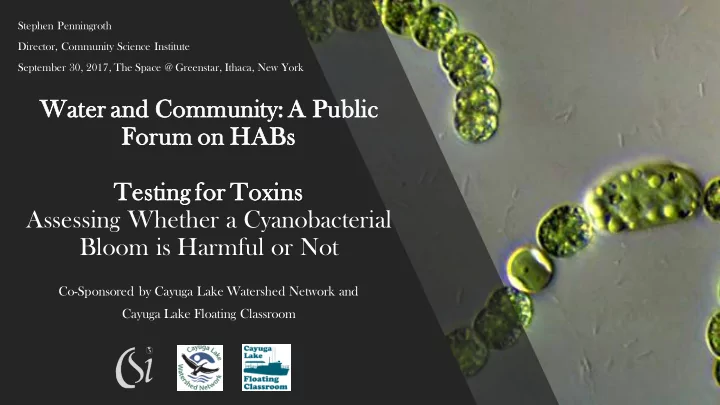 water and commun unit ity a public ic