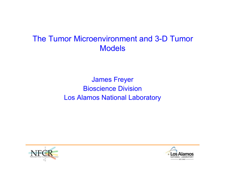 the tumor microenvironment and 3 d tumor models