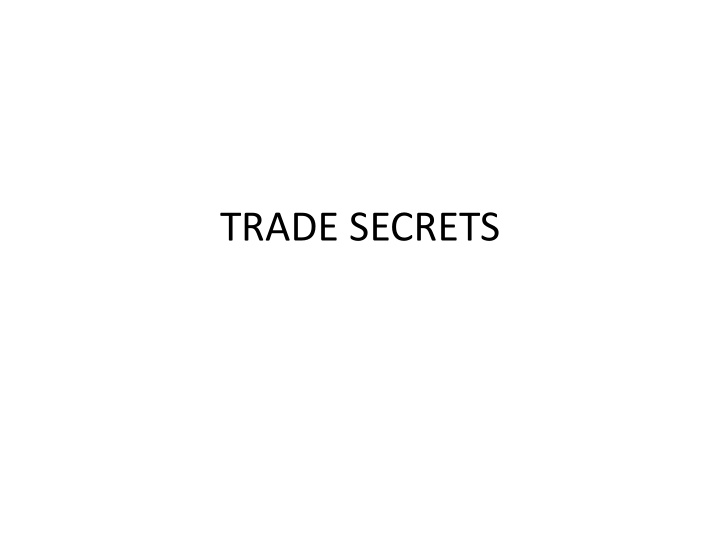 trade secrets trade secret