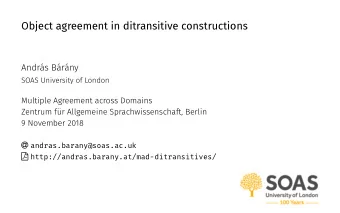 Object agreement in ditransitive constructions  http://andras.barany.at/mad-ditransitives/