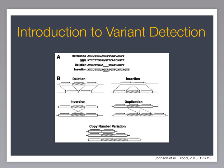 introduction to variant detection