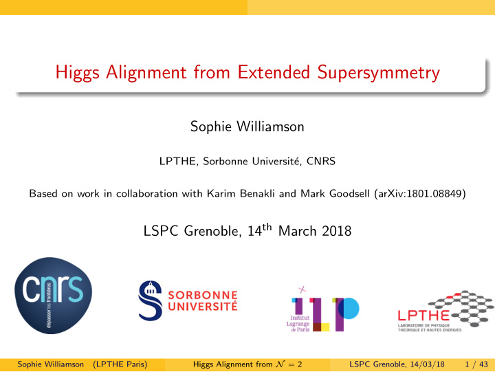 higgs alignment from extended supersymmetry