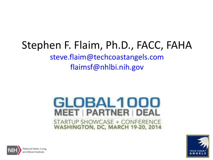 stephen f flaim ph d facc faha