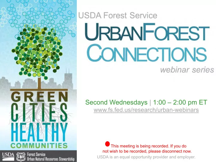 second wednesdays 1 00 2 00 pm et