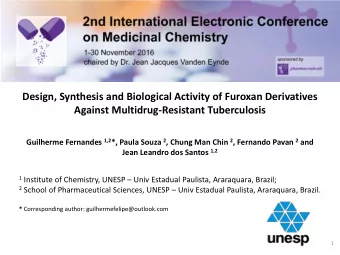 Design, Synthesis and Biological Activity of Furoxan Derivatives  Against Multidrug-Resistant