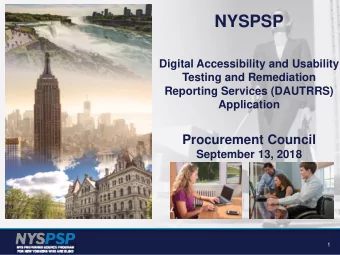 NYSPSP  Digital Accessibility and Usability  Testing and Remediation  Reporting Services (DAUTRRS)