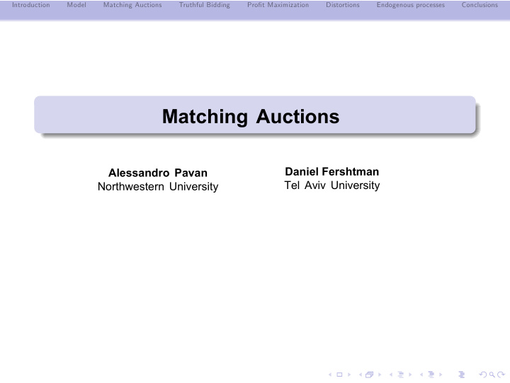 matching auctions
