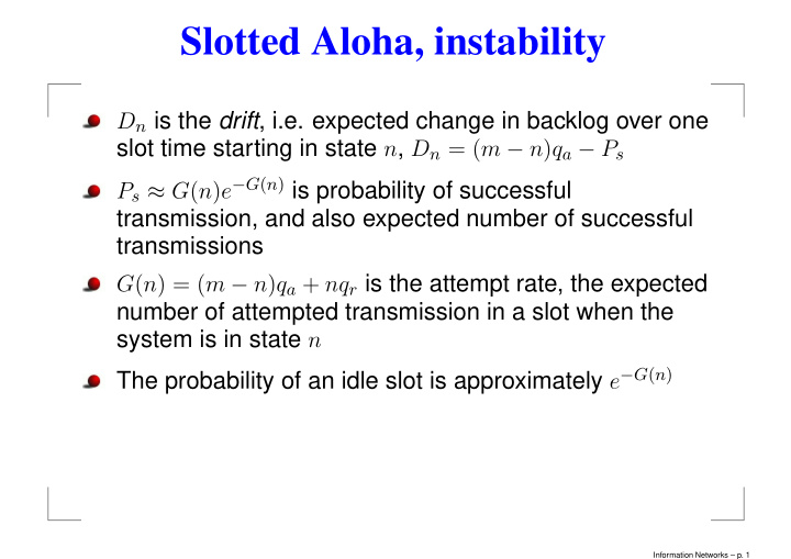 slotted aloha instability