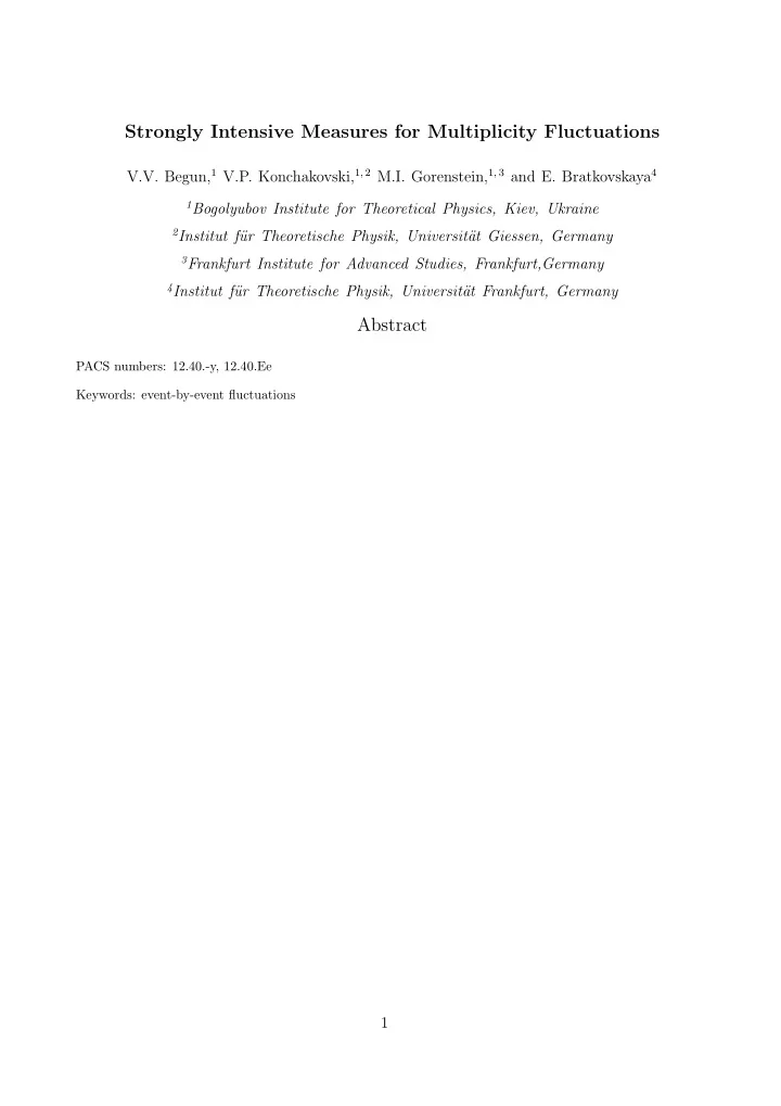 strongly intensive measures for multiplicity fluctuations