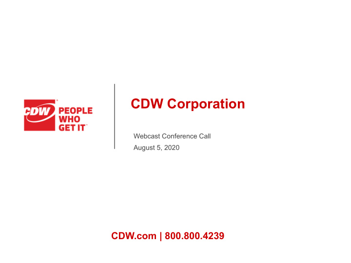 cdw corporation