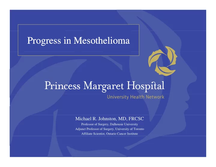 progress in mesothelioma progress in mesothelioma