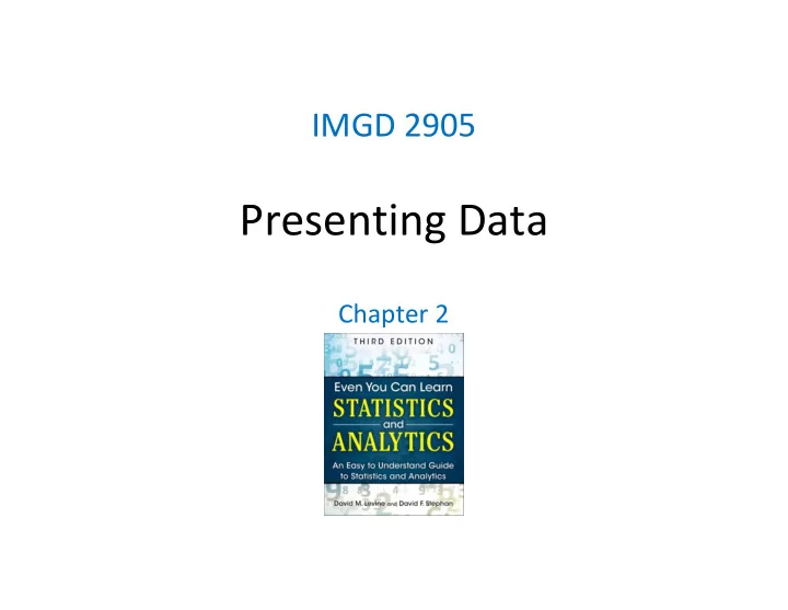 presenting data