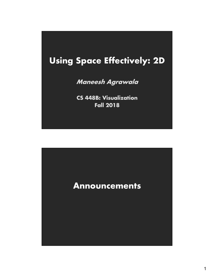 using space effectively 2d