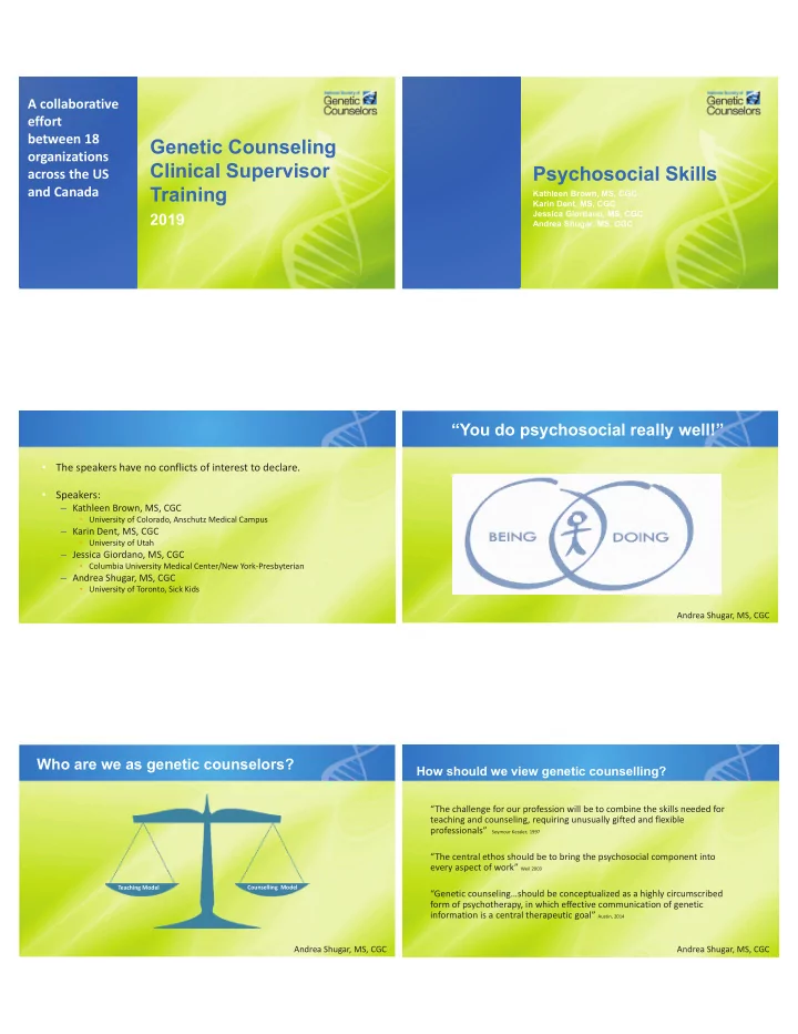 genetic counseling