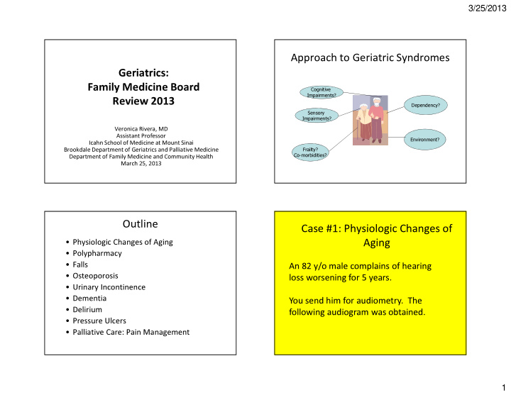 approach to geriatric syndromes geriatrics family