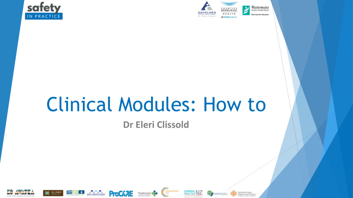 clinical modules how to