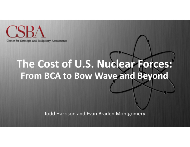 the cost of u s nuclear forces