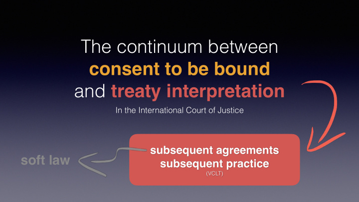 the continuum between consent to be bound and treaty