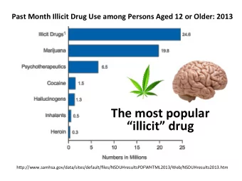 The most popular  illicit drug