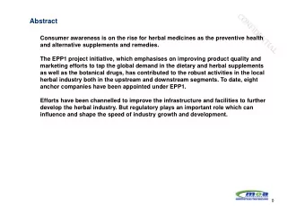 Abstract  Consumer awareness is on the rise for herbal medicines as the preventive health  and