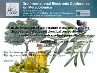 change alter the olive oil chemical composition and  its nutritional and nutraceutical properties?