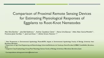 Comparison of Proximal Remote Sensing Devices  for Estimating Physiological Responses of  Eggplants