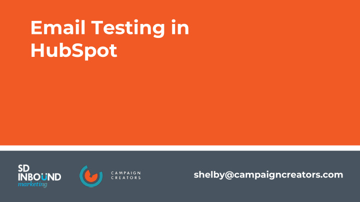 email testing in hubspot