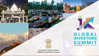 Government of Jammu &amp; Kashmir  Department of Industries &amp; Commerce  J&amp;K at a Glance 1