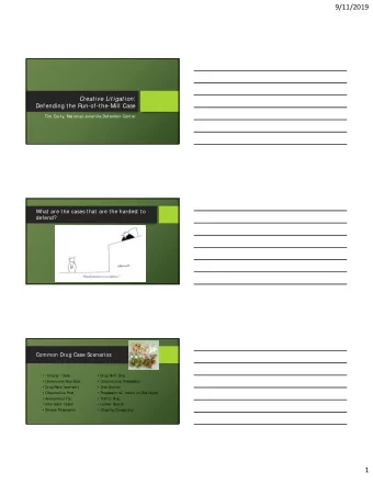 9/11/2019 Creat ive Lit igat ion :  Defending the Run-of-the-Mill Case  Tim Curry, National