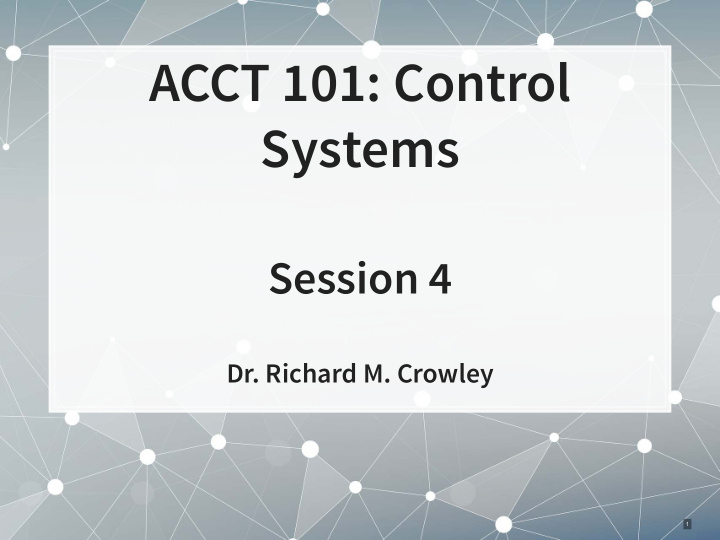 acct 101 control systems