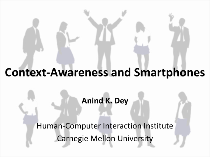 context awareness and smartphones