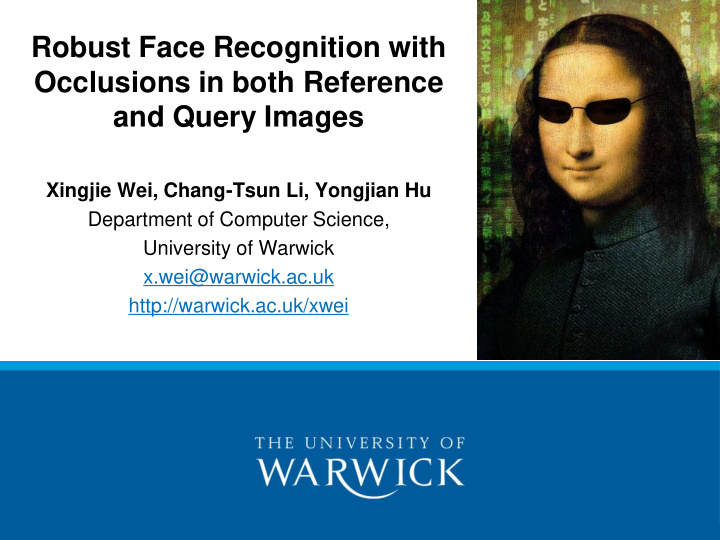 robust face recognition with