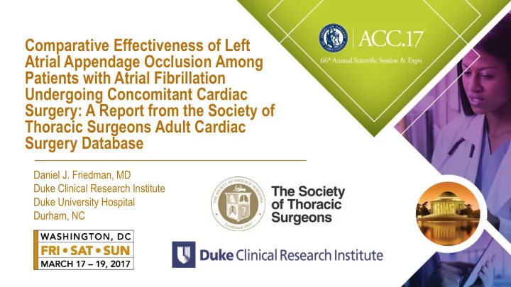 atrial appendage occlusion among