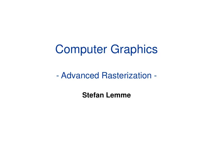 computer graphics