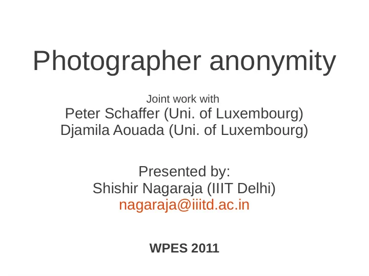 photographer anonymity