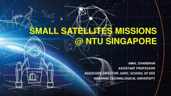 @ NTU SINGAPORE  AMAL CHANDRAN  ASSISTANT PROFESSOR  ASSOCIATE DIRECTOR, SARC, SCHOOL OF EEE