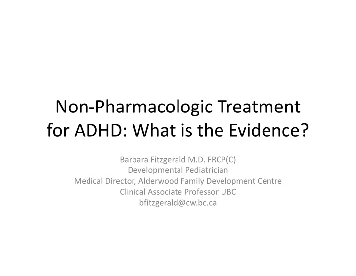 non pharmacologic treatment non pharmacologic treatment