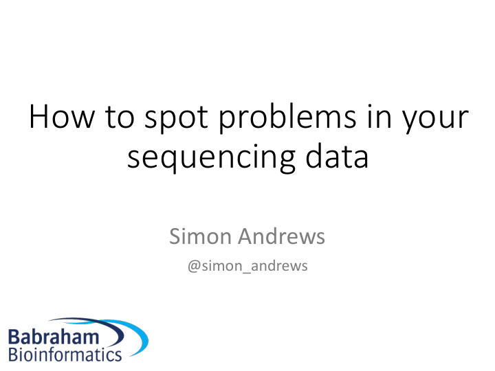 sequencing data