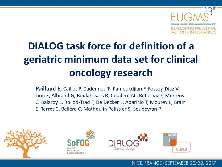 geriatric minimum data set for clinical