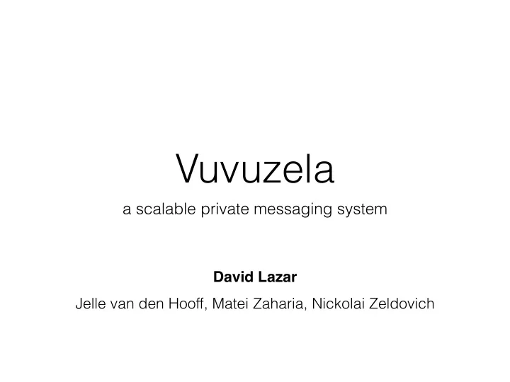vuvuzela